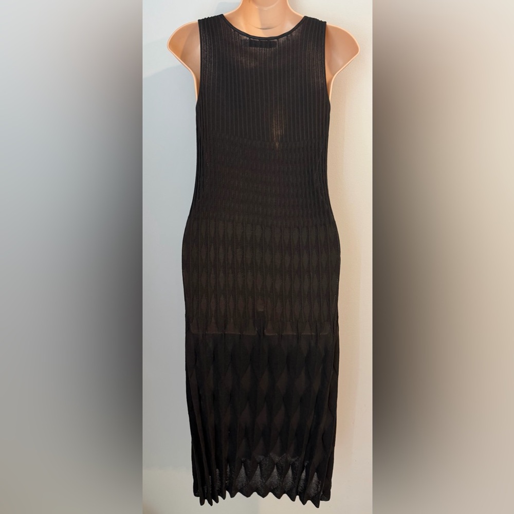 Christian Dior Boutique Diamond Pleated Sheer Knit Vintage Galliano Era 8 S/M - Picture 7 of 10